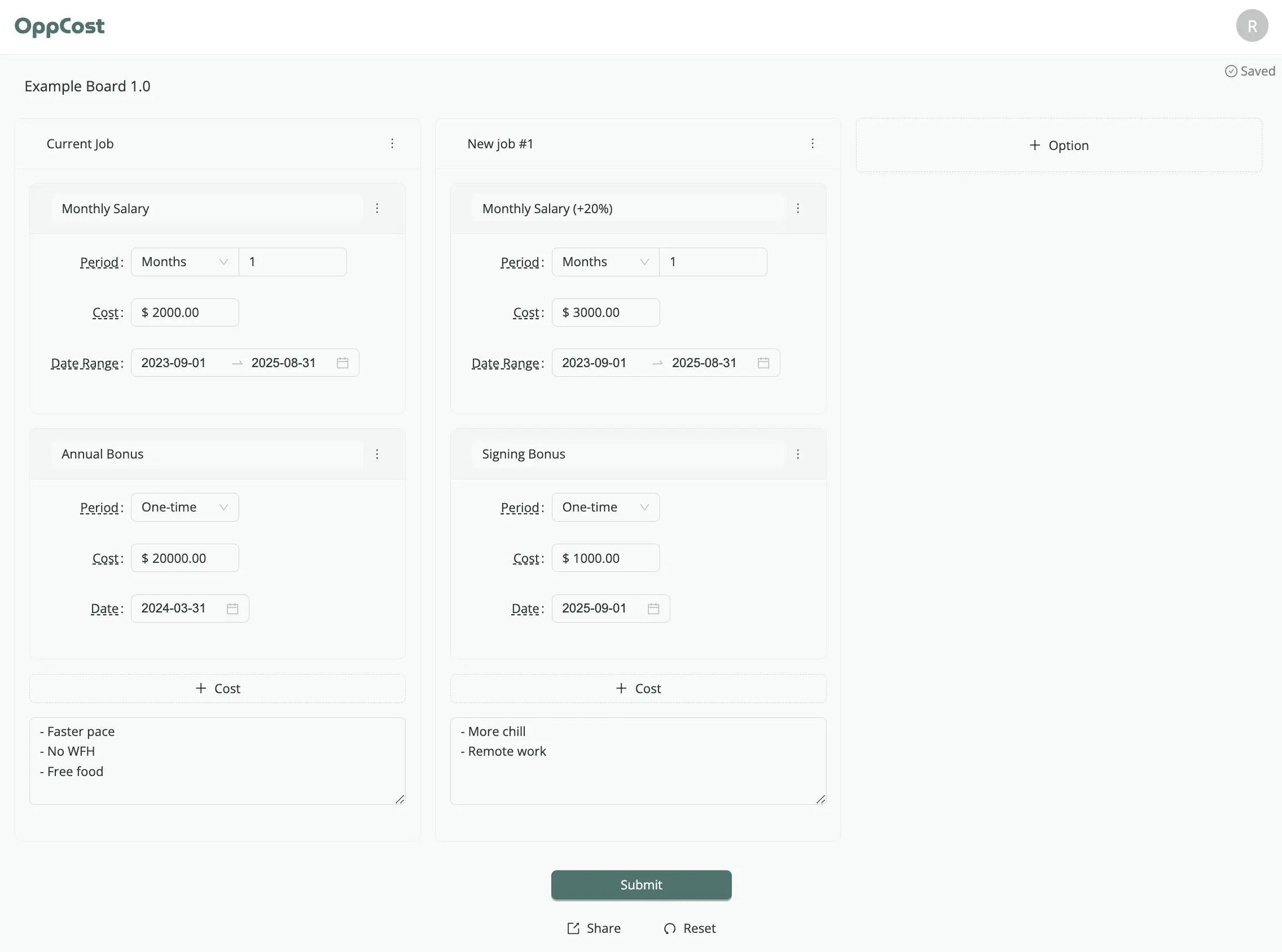 Screenshot of the Edit Page